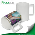 New wholesale ceramic blank square shape handle mug sublimation